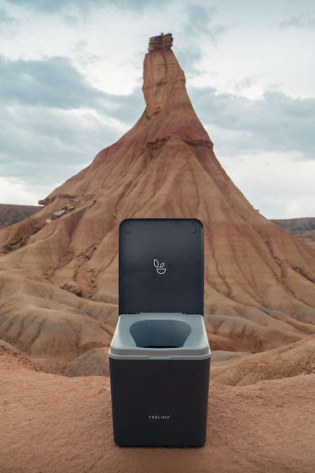 Evo gray in front of desert hill
