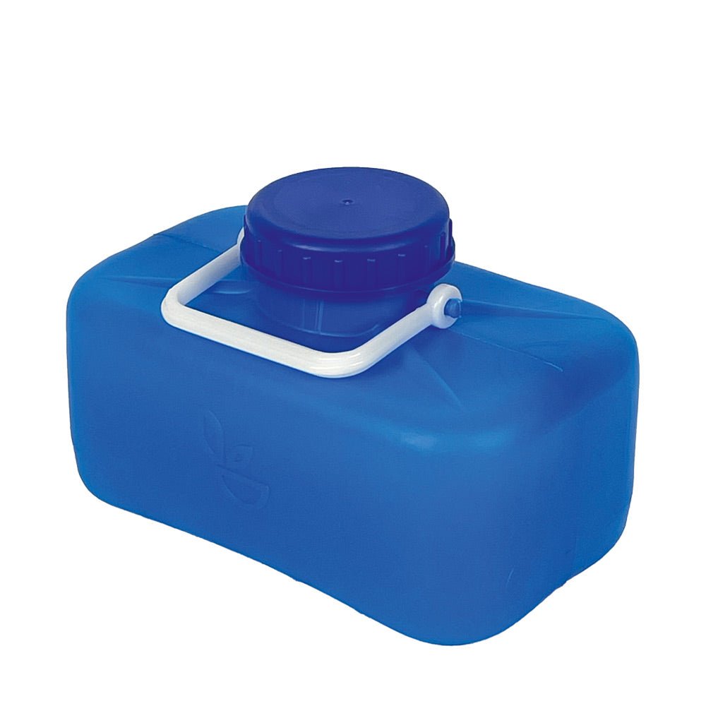 1.3 gallon blue canister diagonal view