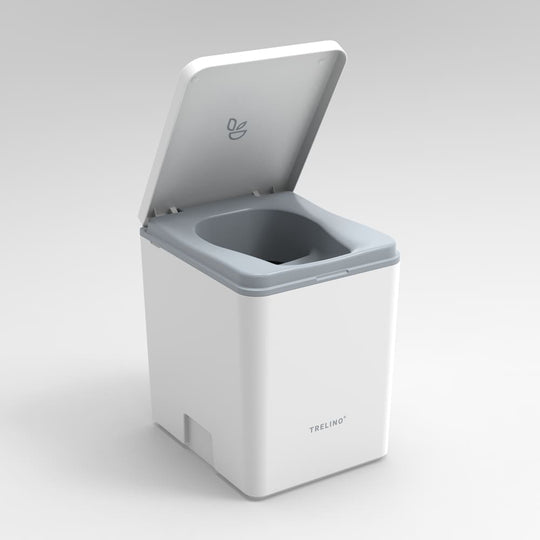Evo L in white open lid
