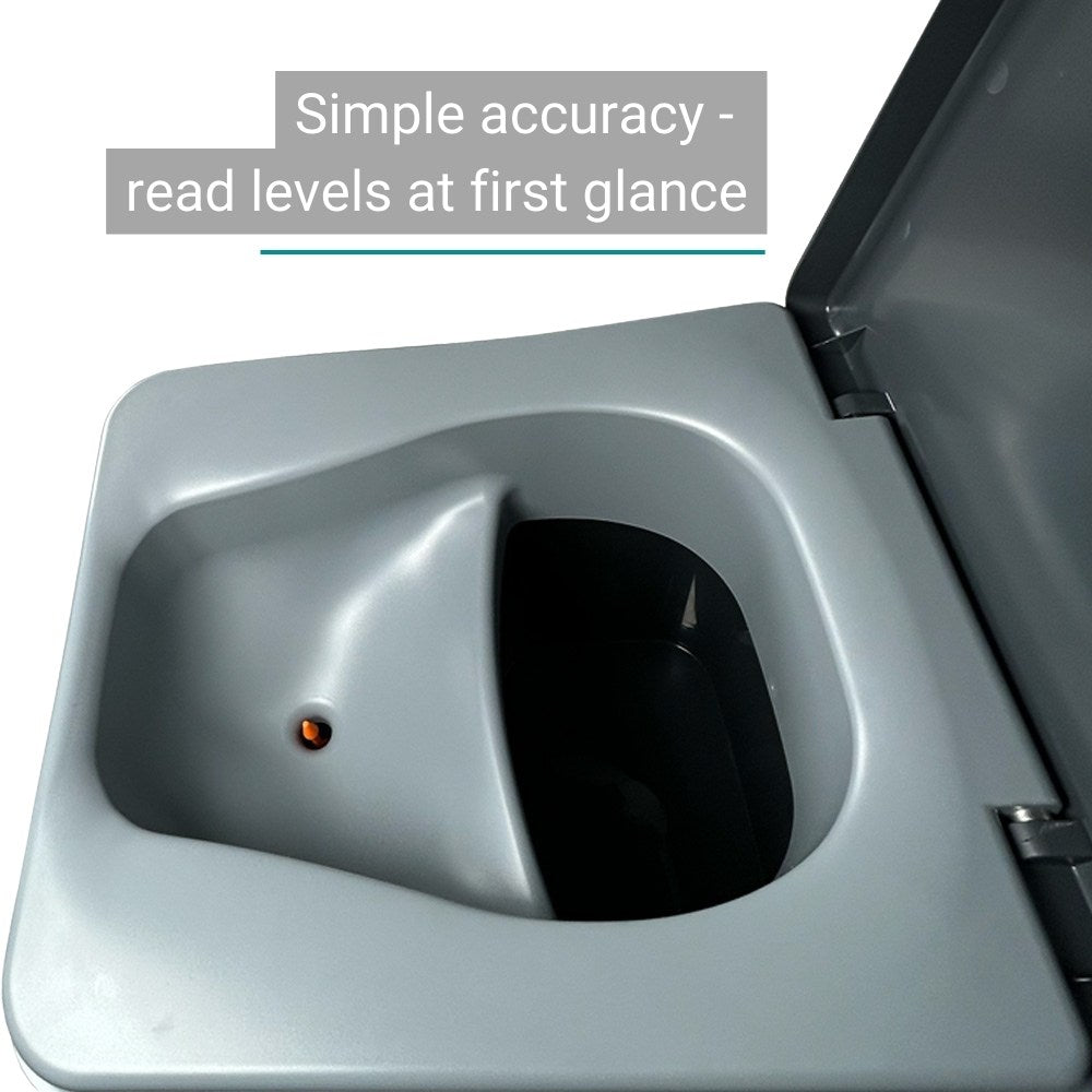 Urinometer for Trelino with indicator, overflow protection, easy-to-read levels.