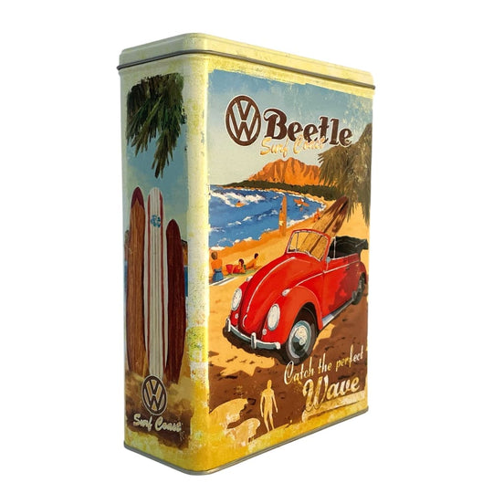 Tin litter box with VW retro design diagonal (2) view