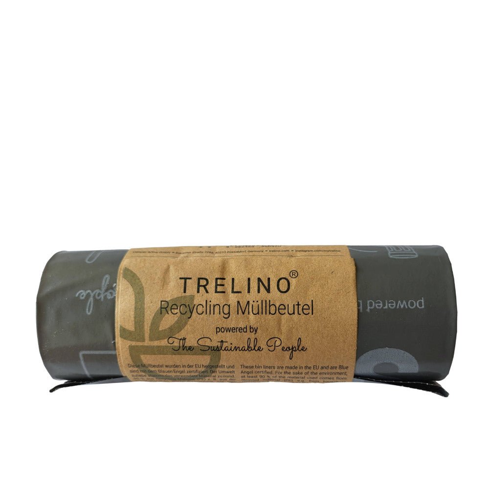 Recycled bags in a roll front view